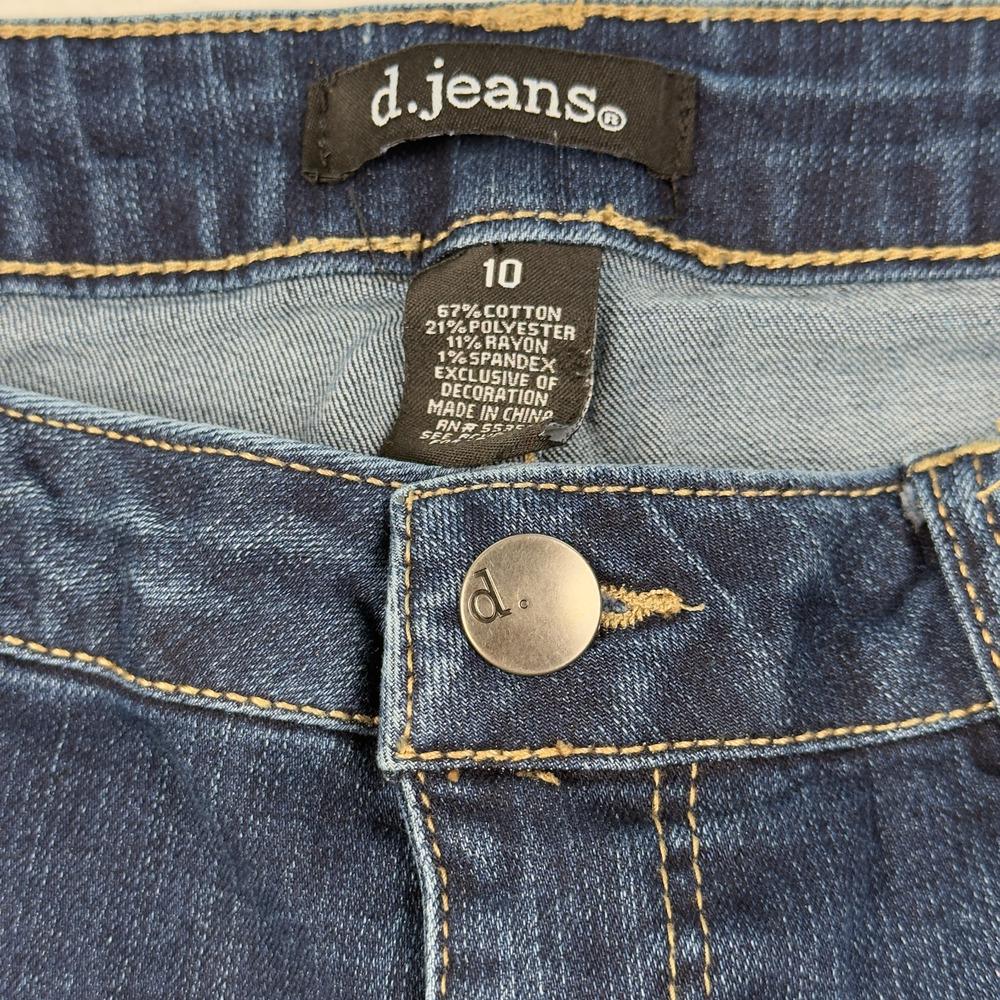 D Jeans Studded Skinny Ankle Womens Size 10 (29x26 fit) Split Hems - Picture 4 of 13